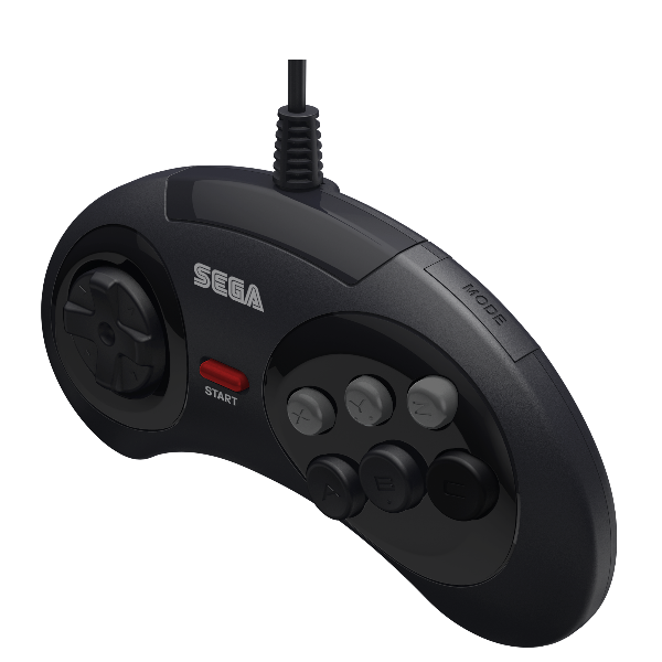 Controllatore per Sega MD con sei tasti, design classico nero, compatibile con console retro. Modulo esterno per ampliare le funzionalità di gioco del tuo Sega Master System. 7350002936832 | initpc.it