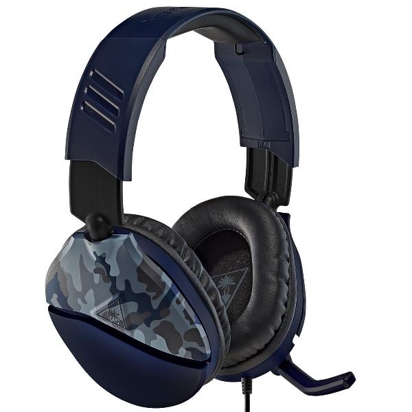 Protezione auricolare per console e PC, design camoufletto azzurro del marchio Turtle Beach, denominata RECON 70. 0731855065554 | initpc.it