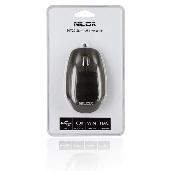 Mini Mouse Mt20 Usb Black Nilox 10nxmm0000002 8059616332182