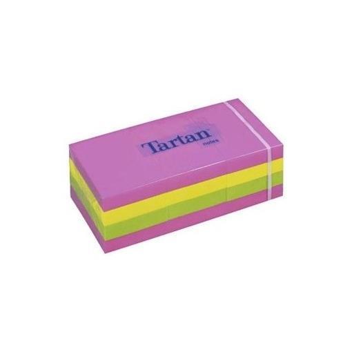 Blocchetti adesivi di colore neon con disegno tartan, dimensioni 38x51 cm, marchio Post-it. 3134375462211 | initpc.it