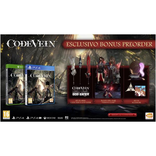 Immagine del gioco di ruolo azione Code Vein per PlayStation 4, sviluppato e pubblicato da Bandai Namco 3391891995979 | initpc.it