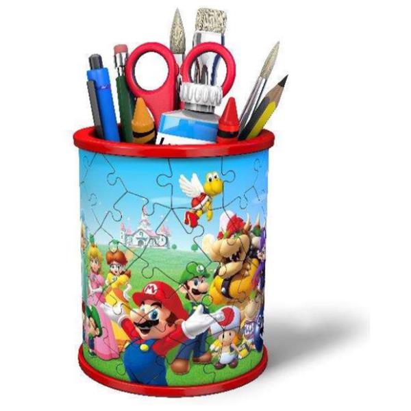 Portapenne Super Mario in stile 3D di Ravensburger, giocattolo per bambini con personaggi del famoso videogioco 4005556112555 | initpc.it