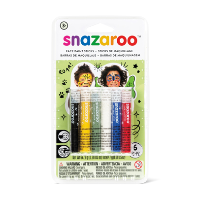 6 Stick Colori Trucco Snazaroo Misti Snazaroo 1172011 766416496546