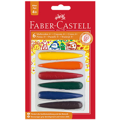 Pastelli Faber a Cera Impugnatura Conica Pz 6 Faber Castell 120404 4005401204046