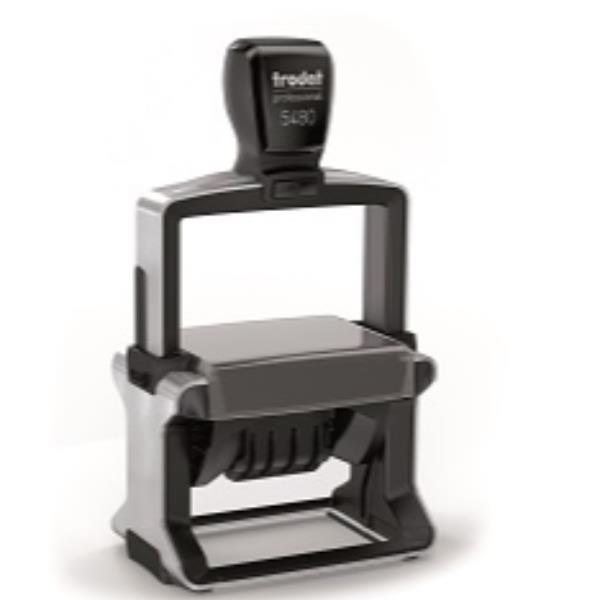 Datario professionale Trodat 5480, utilizzato per stampare marche e segni di identificazione su materiali resistenti. 0190084411530 | initpc.it