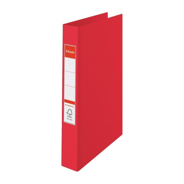 Raccoglitore 4 anelli A4 in rosso vivido, marca Esselte 5902812144598 | initpc.it