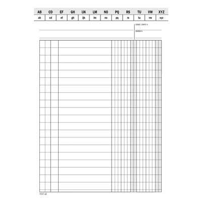 Scheda a Righe Verticale Flex Rubrica a Z 2 Colonne 100 Pz 12 X 17 Flex 152100000 8010838019756