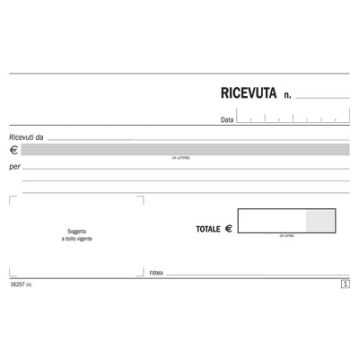 Blocco Ricevute Generiche Flex 50 Fg 2 Copie Carta Chimica 10 X 16 5 Flex 162570000 8010838020936