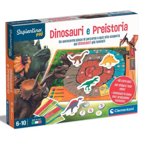 Dinosauri e Preistoria di Clementoni, gioco educativo con dinosauri e reperti preistorici per bambini. 8005125163939 | initpc.it