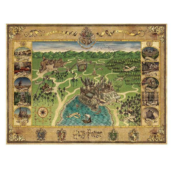 Mappa di Hogwarts 1500pz Ravensburger 16599a 4005556165995
