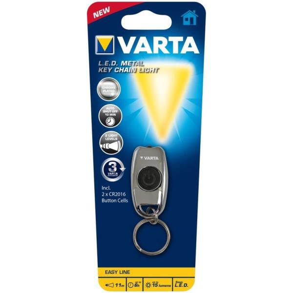 Metal Key Chain 2 Cr2016 Incl Varta 16603101401 4008496883226