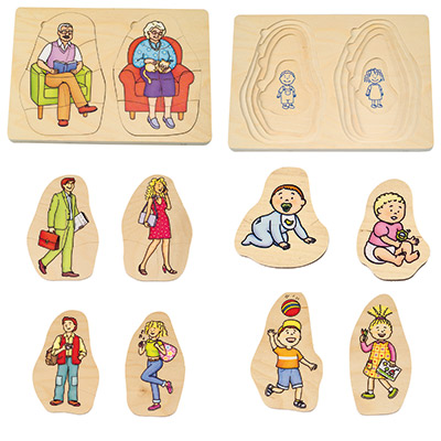 Puzzle in Legno Multilivello Nonno e Nonna Beleduc Cod 17052 4014888170522