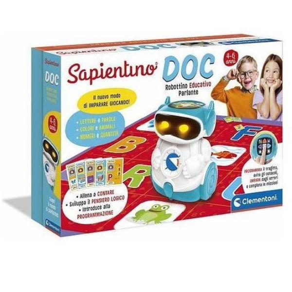 Superdoc - Robottino Edu Parlativo di Clementoni, un robot educativo interattivo per bambini con funzioni di conversazione e apprendimento. Immagine del prodotto. 8005125176984 | initpc.it
