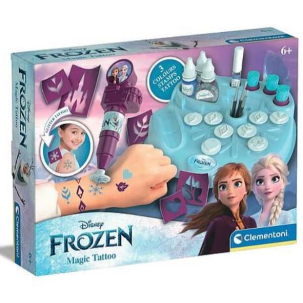 Set di stencil per tattoo colorati con temi Frozen, ideale per bambini e genitori che vogliono creare momenti di divertimento ed espressione artistica. 8005125187218 | initpc.it