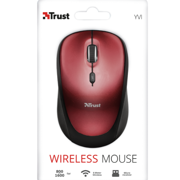 Trust Yvi Wireless Mouse Red Trust 19522 8713439195224