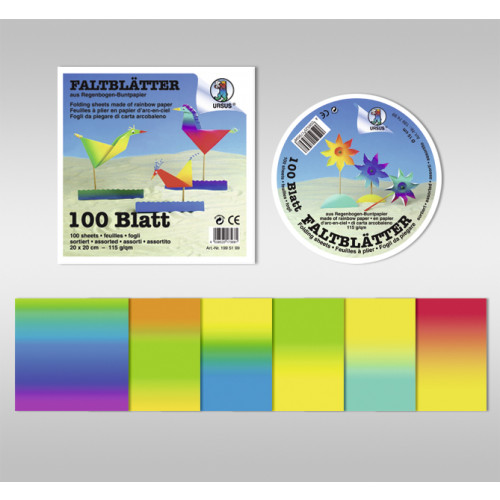 Blocco Carta Arcobaleno 10x10 Gr 115 Fg 100 in Colori Assortiti Ursus 1996899 4008525175667