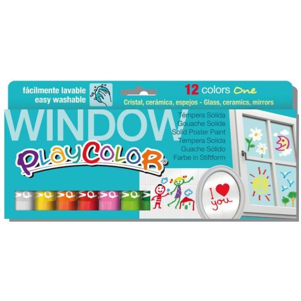 Tempera solida PlayColor Window One, marca Instant, con 12 pz e 12gr di colore 10 CF12. 8414213020113 | initpc.it