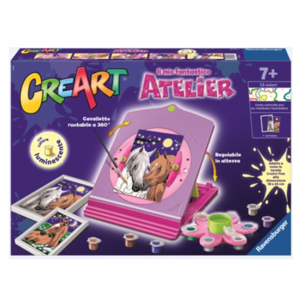 Creart Atelier da gioco di carte da collezione con illustrazioni colorate e dettagliatissime, creata dalla casa editrice Ravensburger. 4005556201709 | initpc.it