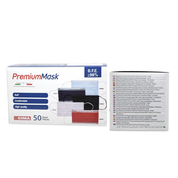 Mascherina respiratoria CF50, modello II, con certificazione CEPM, marchio BORDEAU, prodotta dalla ditta GIMA. 8054110920507 | initpc.it