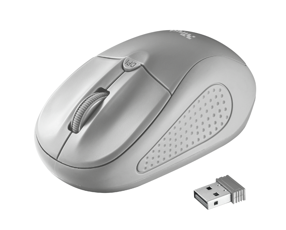 Primo Wireless Mouse Grey Trust Computer 20785 8713439207859