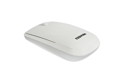 Mouse wireless bianco Toshiba Dynabook modello W30, dispositivo di input per computer con connessione in radiofrequenza senza fili. 4051528077667 | initpc.it
