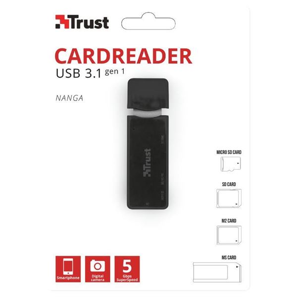 Trust Nanga Usb3 1 Cardreader Trust 21935 8713439219357