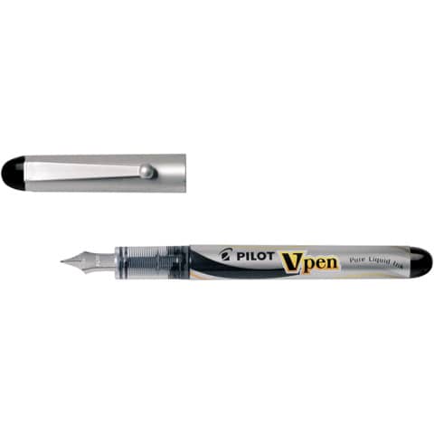 Penna Stilografica Nero V Pen Silver Pilot 7570 4902505281624
