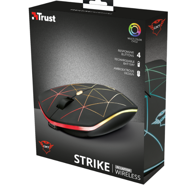 Mouse ininterrottamente wireless da 9 mesi, con puntatore laser preciso e design aerodinamico, compatibile con PC o Mac, dalla marca Trust. 8713439226256 | initpc.it
