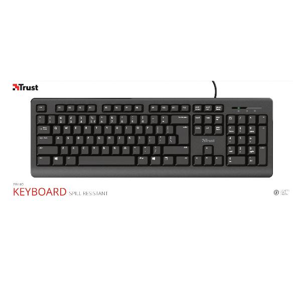 Primo Silent Keyboard di marca Trust, tastiera silenziosa per un utilizzo confortevole e preciso. 8713439238822 | initpc.it