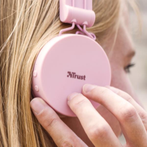 Tones Wireless Headphones Pink Trust 23910 8713439239102