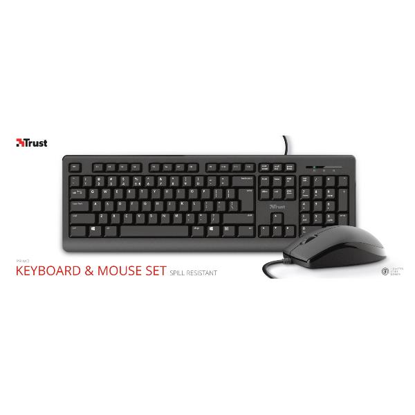 Primo keyboard e mouse set di alta qualità da parte della marca Trust, un insieme perfetto per il gioco o il lavoro. 8713439239713 | initpc.it