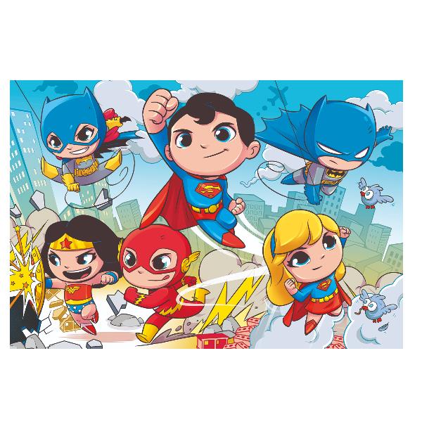 Immagine di un puzzle da 1000 pezzi raffigurante i supereroi della serie DC, come Batman e Superman, in una scena di azione e avventura. 8005125242191 | initpc.it