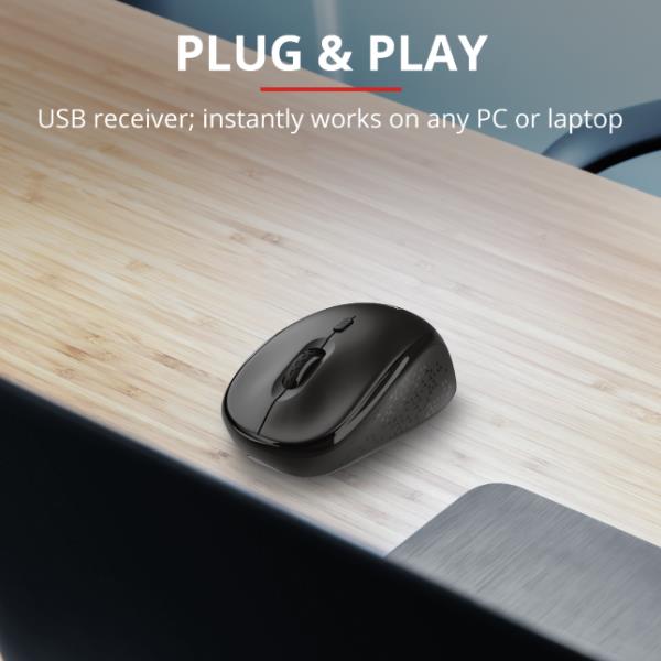 Mouse wireless con design eco-sostenibile della marca Trust, modello TM-201 8713439247060 | initpc.it