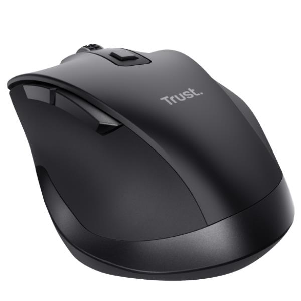 Mouse wireless ricaricabile Eco Fyda da Trust, design compatto e rinnovabili senza batterie. 8713439247275 | initpc.it