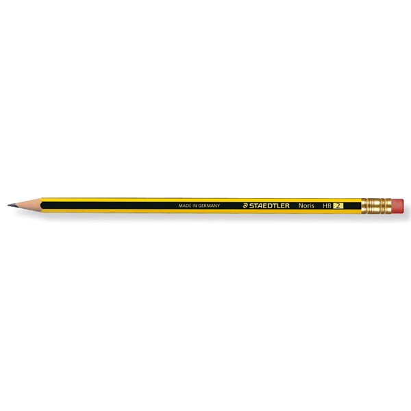 Matite Staedtler Noris con gomma, set di 122 pezzi, scala HB, contenitore in plastica trasparente, prodotto per disegno e grafismo. 4007817132081 | initpc.it