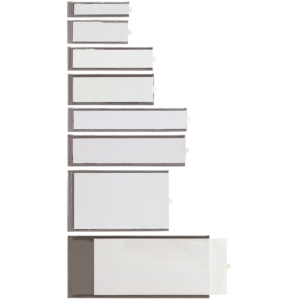 Portaetichette autoadesive trasparente 65x100 millimetri in pvc 8004972001814