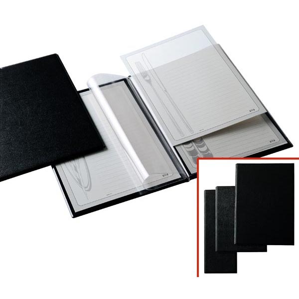 Porta Menu M in Pvc 18x24cm 2 2 Tasche Nero 56711210 8004972007953