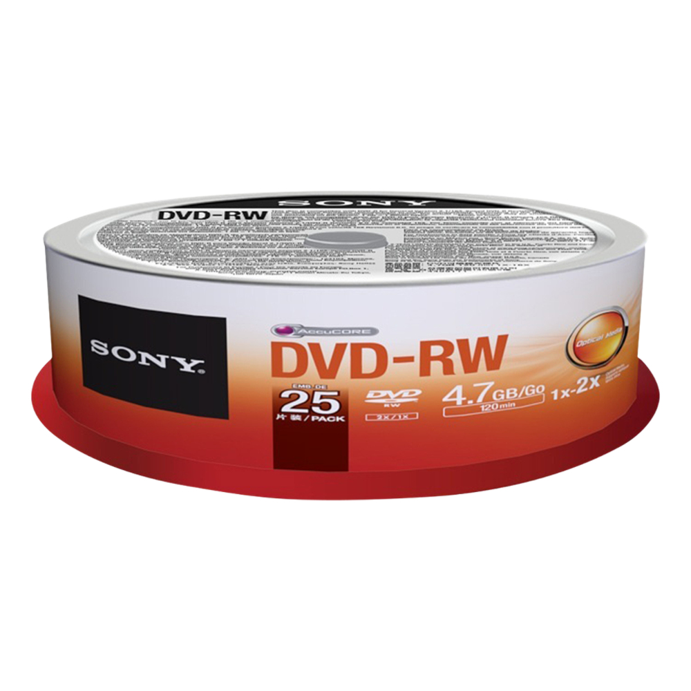 Dvd Rw 4x Spindle Sony Rme Retail Media 25dmw47sp 27242852730