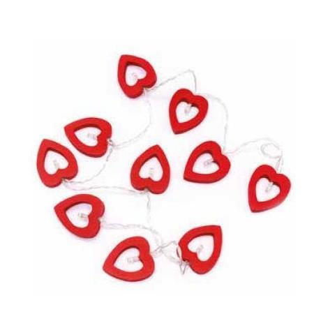 FILO 10 LED CUORI - Luminaria decorativa a forma di cuori, realizzata con materiali premium e tecnologia LED, ideale per creare un'atmosfera romantica e accogliente. 8027217010181 | initpc.it