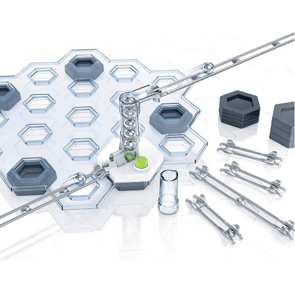 Ascensore di gravità per divertenti sfide, gioco da tavolo o di sala giochi con 3 piste diverse e un meccanismo di sospensione innovativo. 4005556276226 | initpc.it