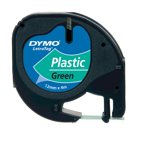 Nastro in Plastica Dymo Letratag 12mmx4m Verde 912040 S0721640 5411313912044