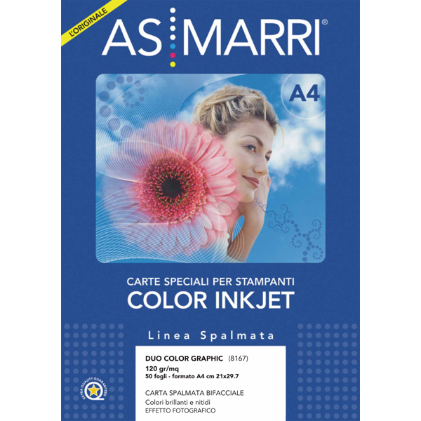Carta Inkjet A4 120gr 50fg Duo Color Graphic Photo Double Face 8167 Marri 8167 8023927081671
