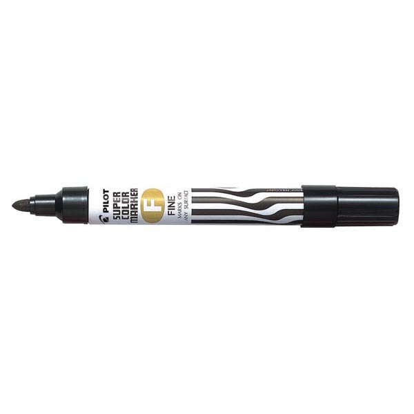 Marker pilot punta tonda fine nero metallo ricaricabile 4902505087486