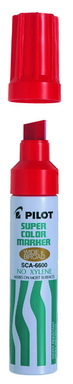 Marcatore Super Color Permanent 6600 Punta Maxi Rosso Pilot 2433 4902505087769