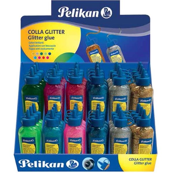 Display Glitter Glue 36 Colori 60ml Pelikan 294801 4012700294807