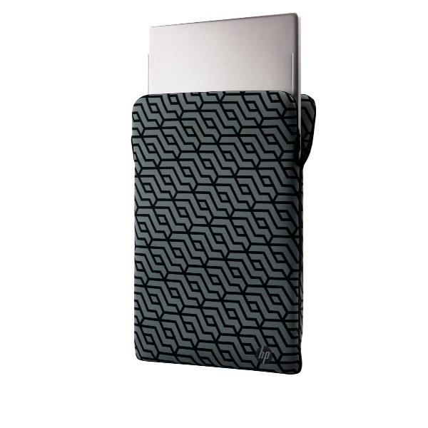Portatile HP 14 con rivestimento in pelle nera e disegno geografico, modello HP14 BLK/GEO SLEEVE della marca HP Inc. 0195161359668 | initpc.it