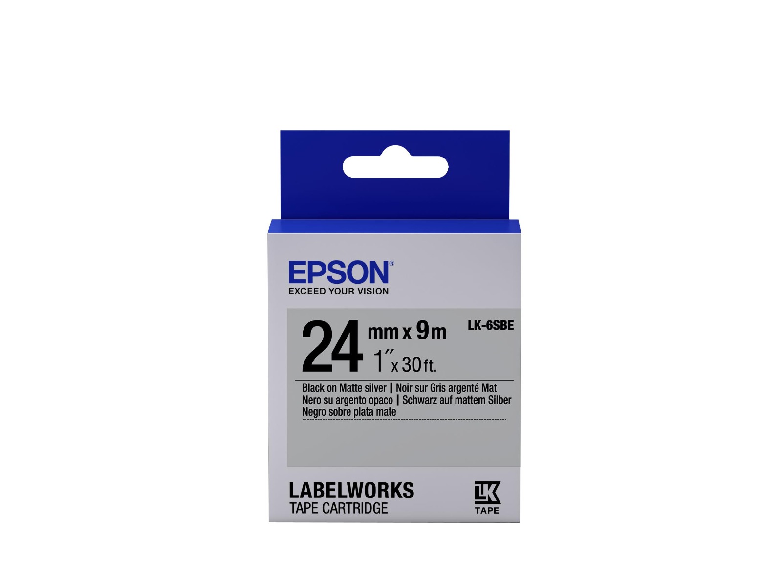 Tape Lk 6sbe Matte Blk Matts Epson Labelworks Supplies S6 C53s656009 8715946611662