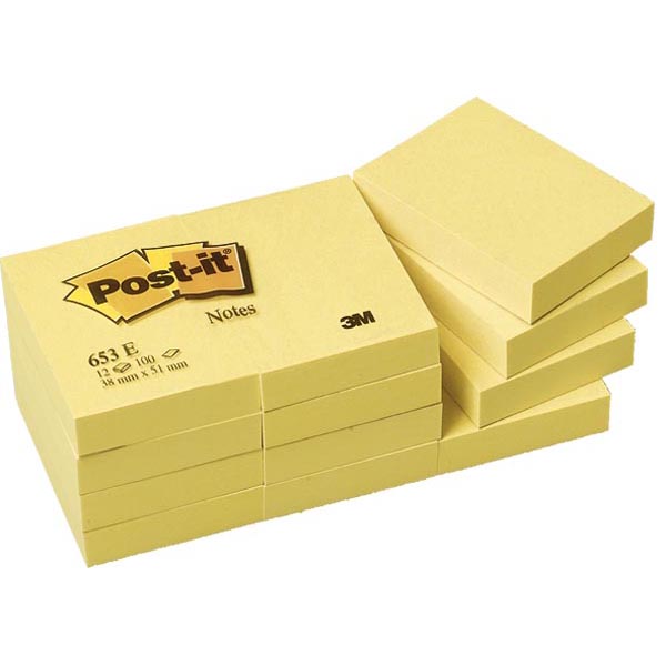 Blocco 100fg Post It Giallo Canary 38x51mm 653 7100172745 32030a