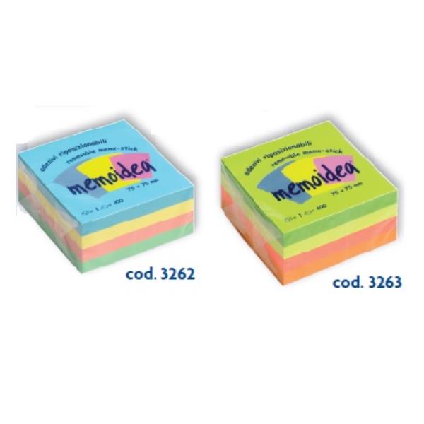 Cubo 75x75 Colori Neon Ass 400 Fg Memoidea 3263 8028422532635