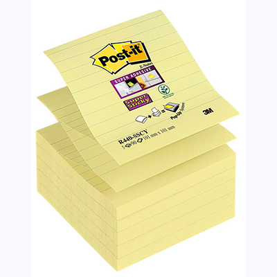 Post It Ricambio Z Notes Super Sticky Xl 101x101 Giallo Canary a Righe Post It 33702 0051141998428